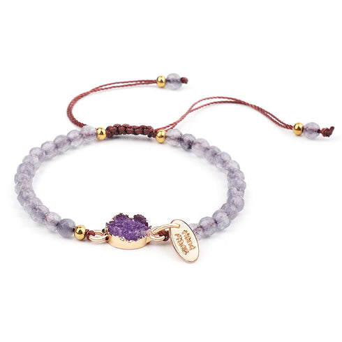 Genenic Mujer Natural Stone Bracelets For Women Rope Chain Bracelet Handmade Quartz Jewelry For Women - ROUTINE FASHION